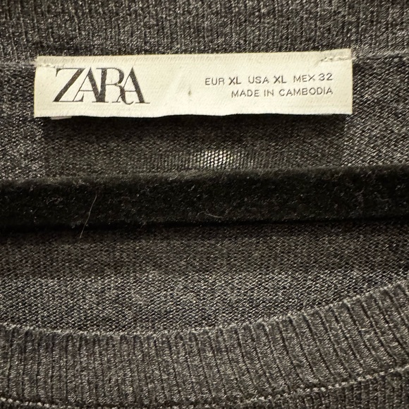 ZARA Charcoal Crystal-Embellished Sweater – XL – Never Worn - Picture 2 of 5